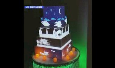 Birthday Cake or Wedding Cake Mapping Projection +91 81225 40589 Goa | Bangalore | Pune | Mumbai | Chennai Decor