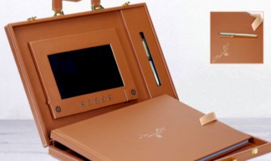 LED Leather Briefcase Wedding Album Box +91 81225 40589 | LED screen Wedding Album Box New Design