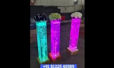 Water Bubble Flower Stand +91 81225 40589 | Wall Design | Water Fountain  | Partition India