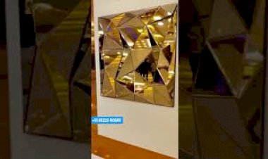 Golden Mirror 3D wall panel Design +91 81225 40589 India | Wedding Decor | Interior Decor