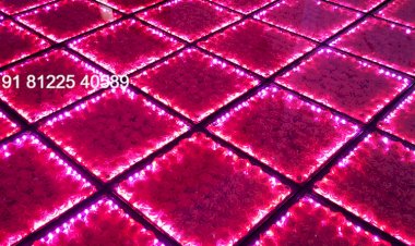 LED Glass flower floor stage Decoration 81225 40589 | Wedding Reception | Andhra | Chennai | Goa