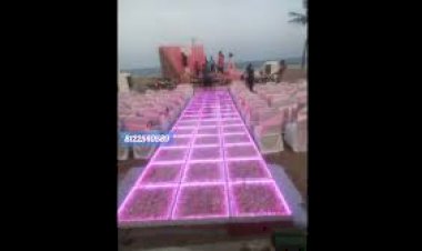 Glass flower floor Pathway 8122540589 stage platform Decoration wedding Event Chennai Andhra Goa