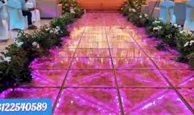 Grand Wedding LED Glass Flower Floor Pathway stage platform Decoration 8122540589 Chennai Andhra Goa