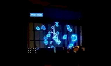 #Transparent LED Screen wall 8122540589 3D content work pub club Hotel Restaurant Event Display India