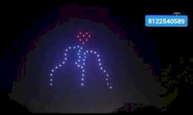 LED Light Drone Show Grand Wedding Event 8122540589 Hyderabad Bangalore Chennai Goa #Drone #Show