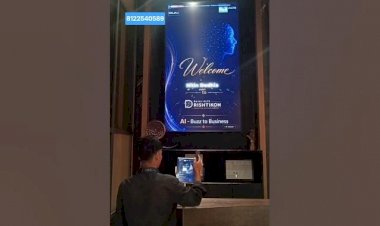 QR Code Welcome Guests Name LED screen Ai Event 8122540589 Mumbai Bangalore Hyderabad Gujarat India