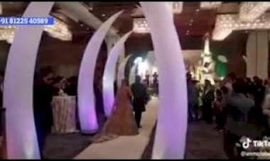 #Magical Pillar | Elephant Tusk Bride Groom Entry +91 81225 40589 India | Wedding Decoration