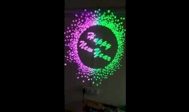 Happy New Year Building Projector Light +91 81225 40589 | Hotel Building Logo Projector Light India