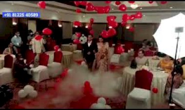 Balloon Blast Bride Groom Entry Wedding Reception +91 81225 40589 | Wedding New Concept Decoration