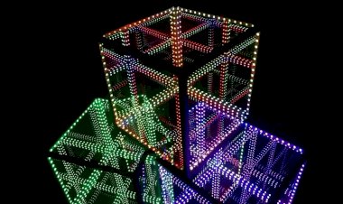 3D LED Cube New Design Decor +91 81225 40589