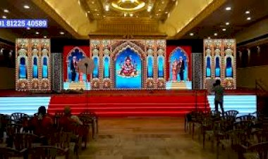 3D LED Wall Wedding Reception Stage Decoration +91 81225 40589 Pondicherry | Puducherry | Pondy