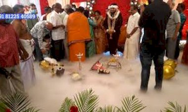 Pot Fog Bride groom Entry Stage +91 81225 40589 New Concept Chennai | Pondicherry | Villupuram