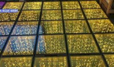 Golden Light floor | 3D LED Glass Floor Decoration +91 81225 40589 Chennai | Bangalore | Andhra | Goa