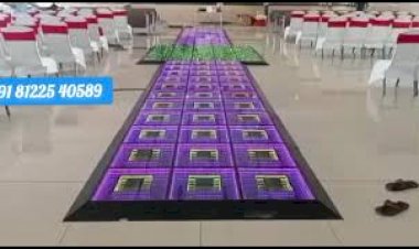 3D LED Glass Floor Pathway stage Decoration +91 81225 40589 | Chennai | Andhra Pradesh | Goa | India