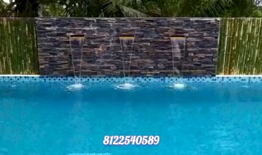 swimming pool water falls Fountain Design 8122540589 India Chennai Bangalore Goa Andhra Hyderabad