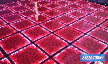Glass flower floor 8122540589 floral led floor Wedding Marriage reception Corporate Event Decoration