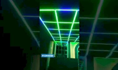 3D ceiling led light new design pub bar club resort restaurant interior Decor 8122540589 India