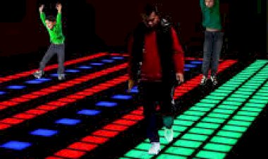 LED Interactive floor game Activities game corporate Event Rent 8122540589 India Mumbai Hyderabad