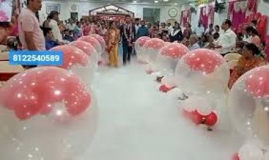 Bride Groom Entry Balloon Blast pot fog Grand Wedding Entry 8122540589 Tiruvottriyur Chennai  India