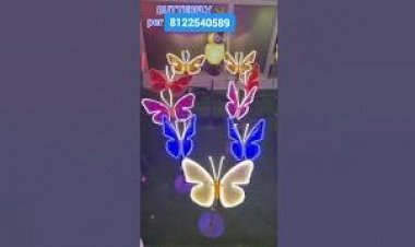 kinetic Butterfly Moving Led Butterfly 8122540589 New Design Concept Event Decoration Item India