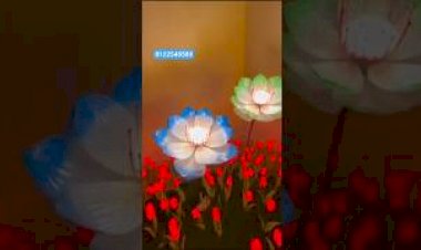 kinetic Flower open close led Flower light New design Decor 8122540589 India