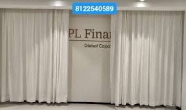 Remote Curtain screen open New Name Board inauguration Event office company shop Restaurant Building